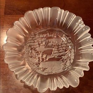 Vintage Mikasa “Winter Dreams” Frosted glass bowl